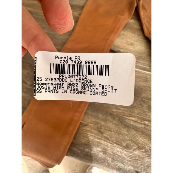 L’Agence Women’s Brown Josie High Rise Jeans, NWOT, size 25 - Picture 5 of 11
